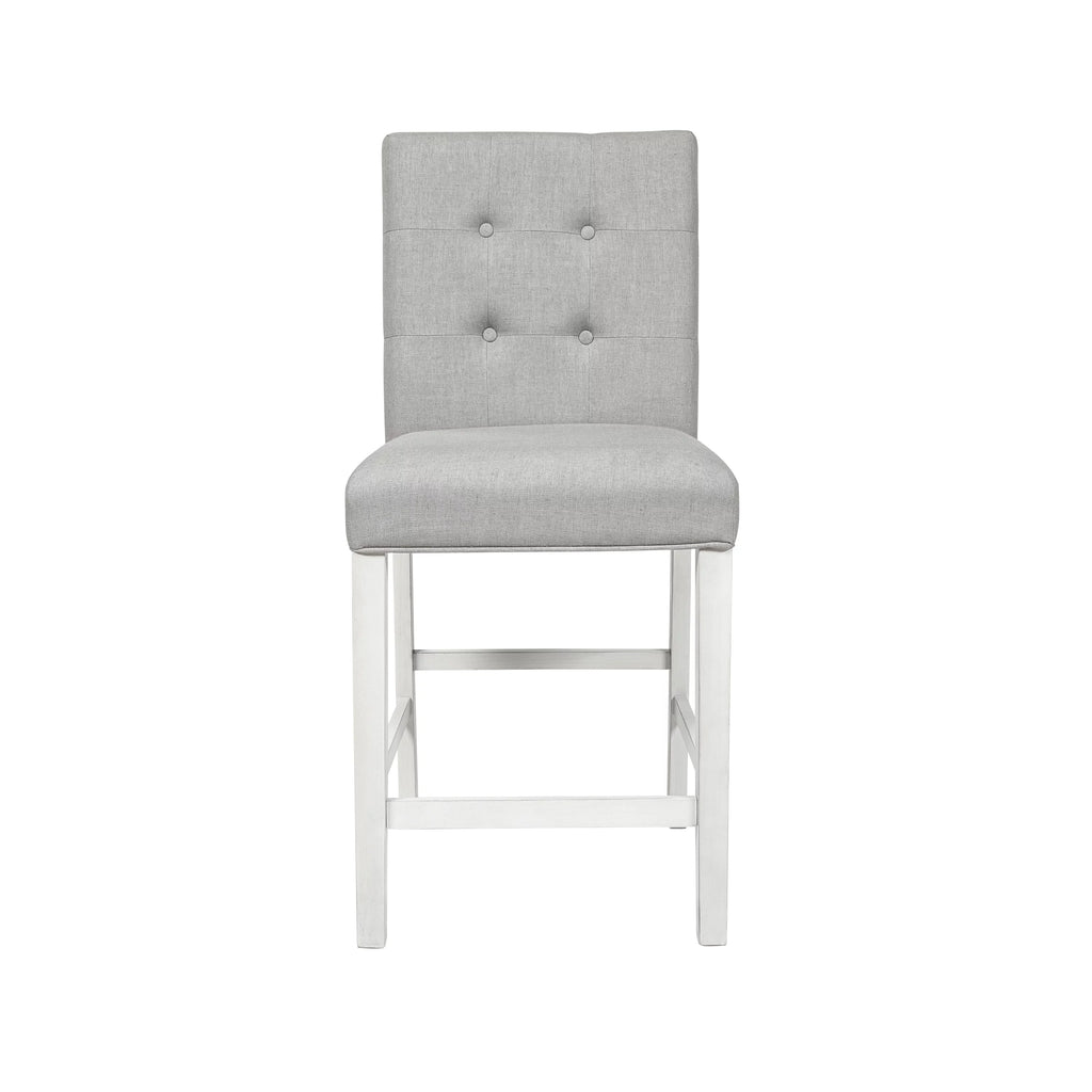 Grey Tufted Counter Chairs Set of 2 A68645