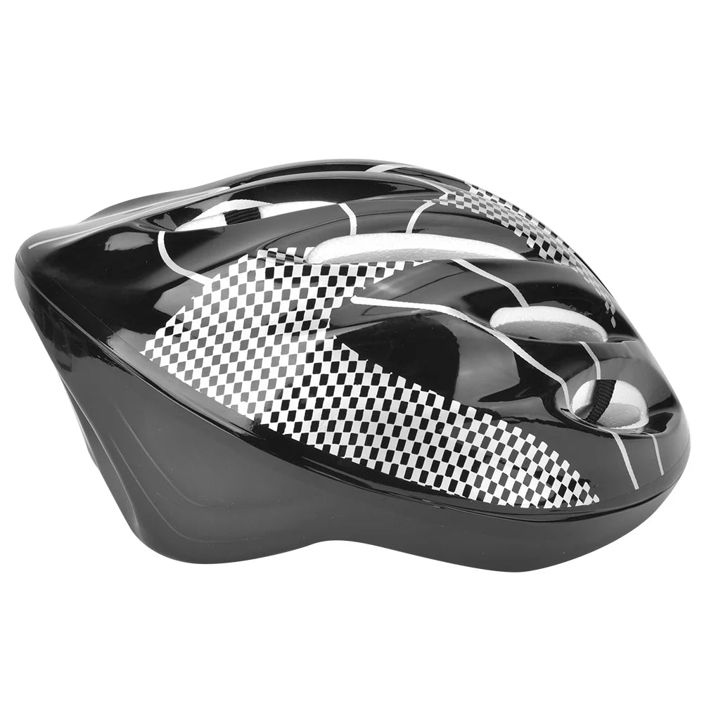 Black Adult Knee Pads and Helmet Protection Gear Set S8951