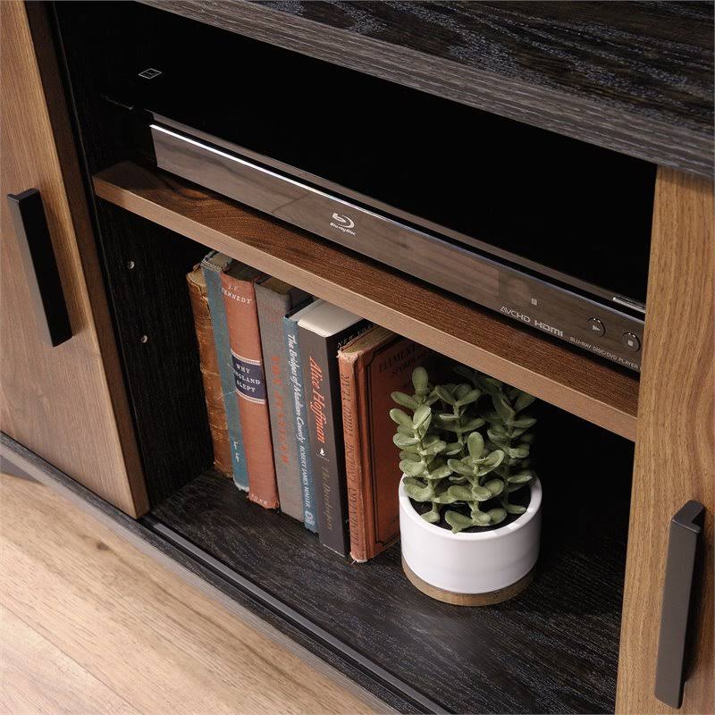 Credenza for 60x22 TVs, Brew Oak/Grand Walnut K68636