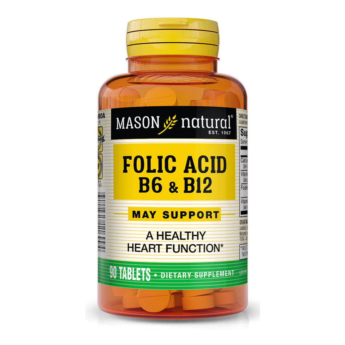 B6/B12/Folic Acid Tablets Dietary Supplement 90 Count Pack of 3 F6685
