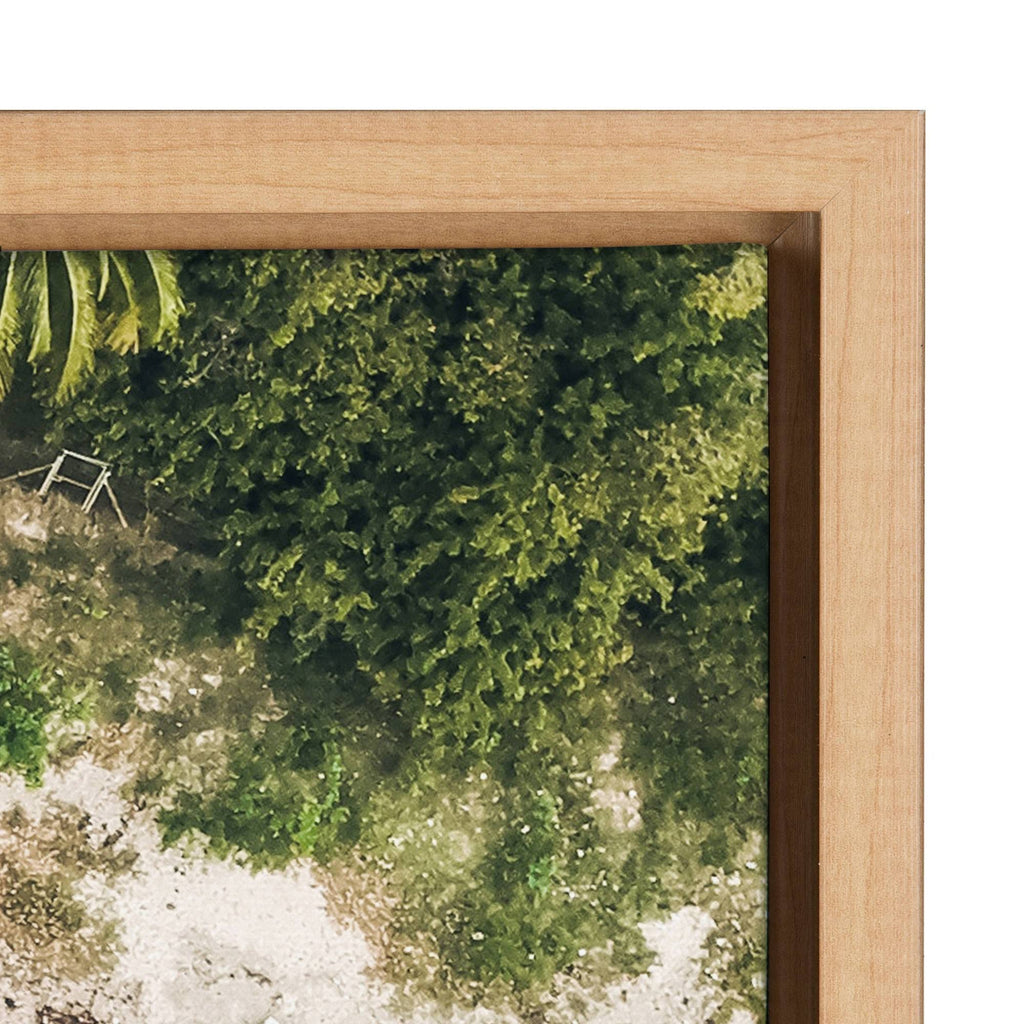 Tropical Beach from Above Framed Canvas, 23x33 Y925469