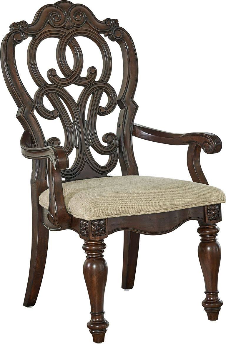 Brown Pecan Arm Chair Q6055