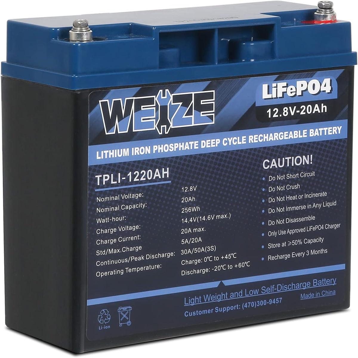12V 20Ah Lithium LiFePO4 Battery with Smart BMS I5925