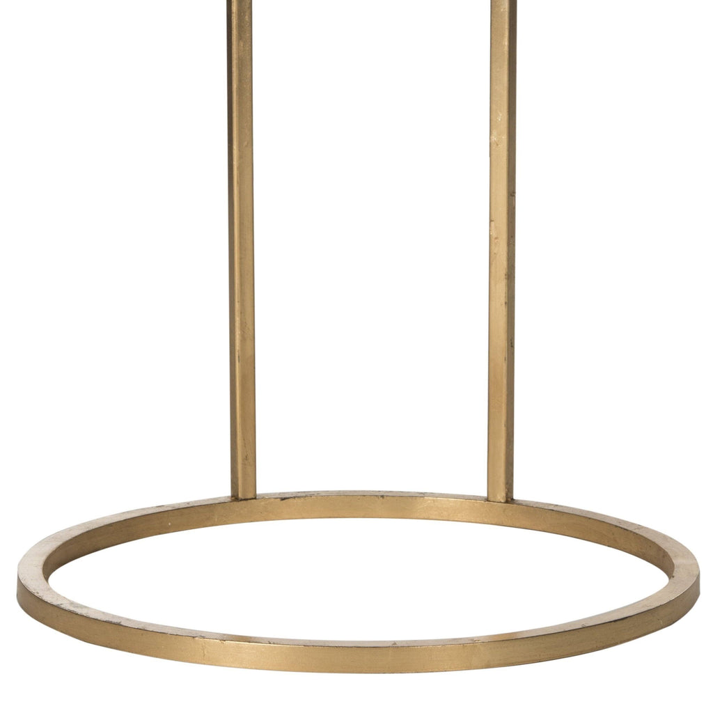 Round Gold Leaf End Table K534