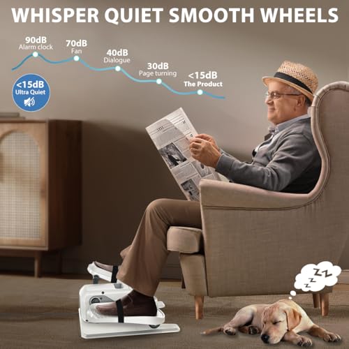 Electric Under Desk Elliptical Machine with Remote Control, 15 Adjustable Speeds O74045