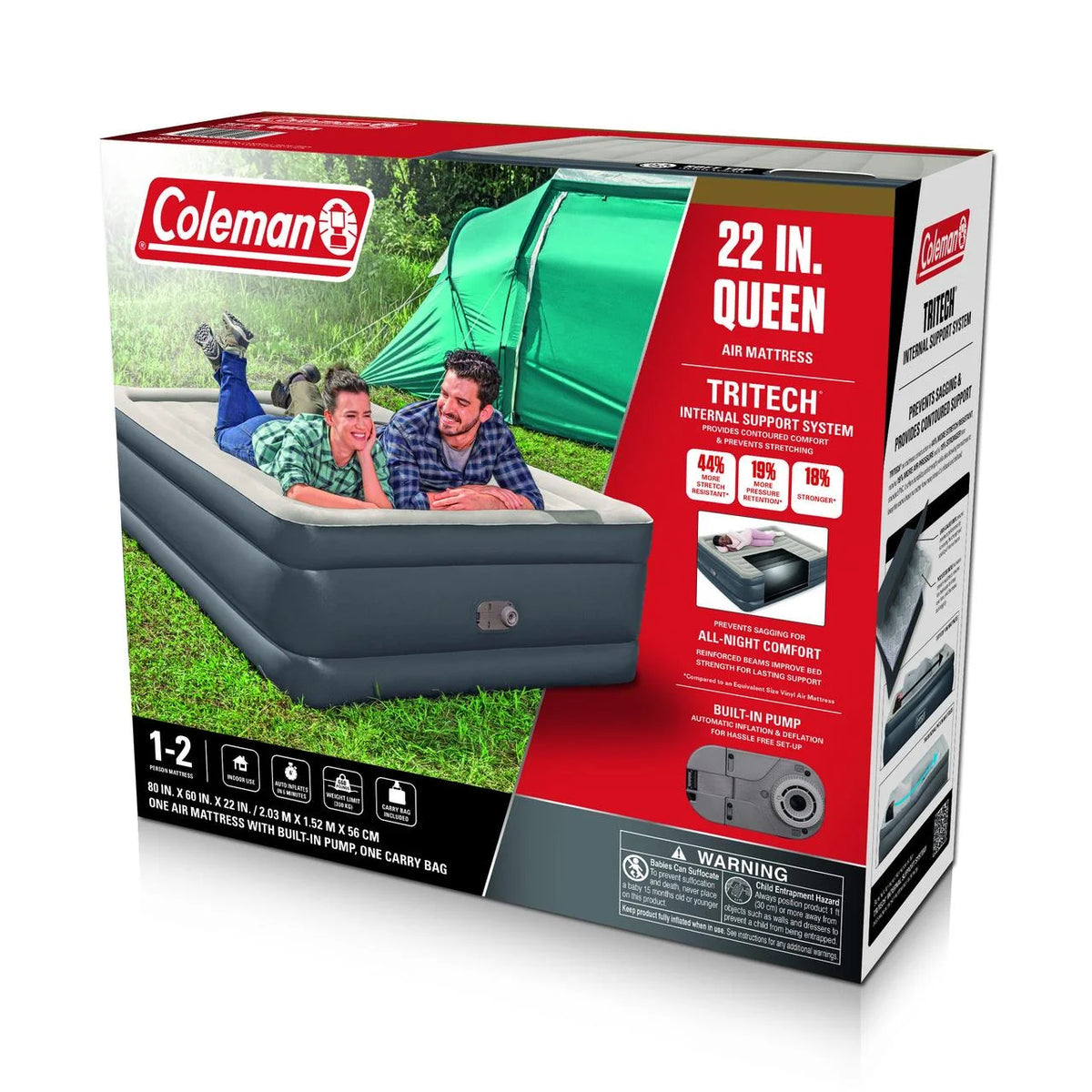 Queen Air Mattress with Built-in Pump X150
