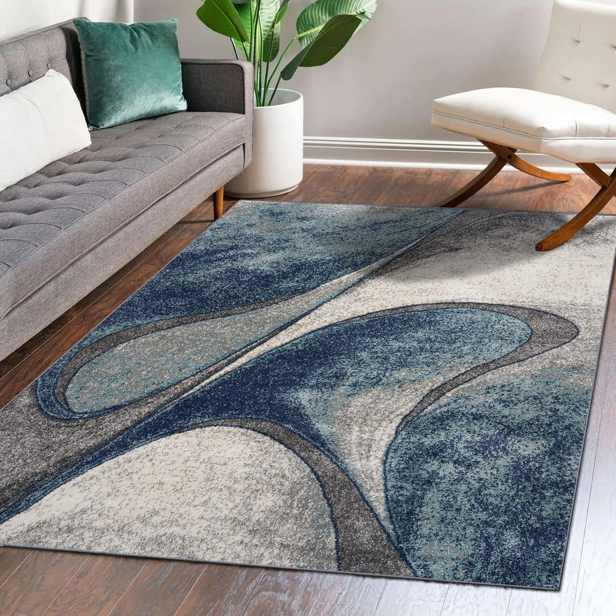 Blue 8x10 Area Rug A6087