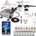 Professional Face and Body Paint Airbrushing System Kit with Compressor V184592