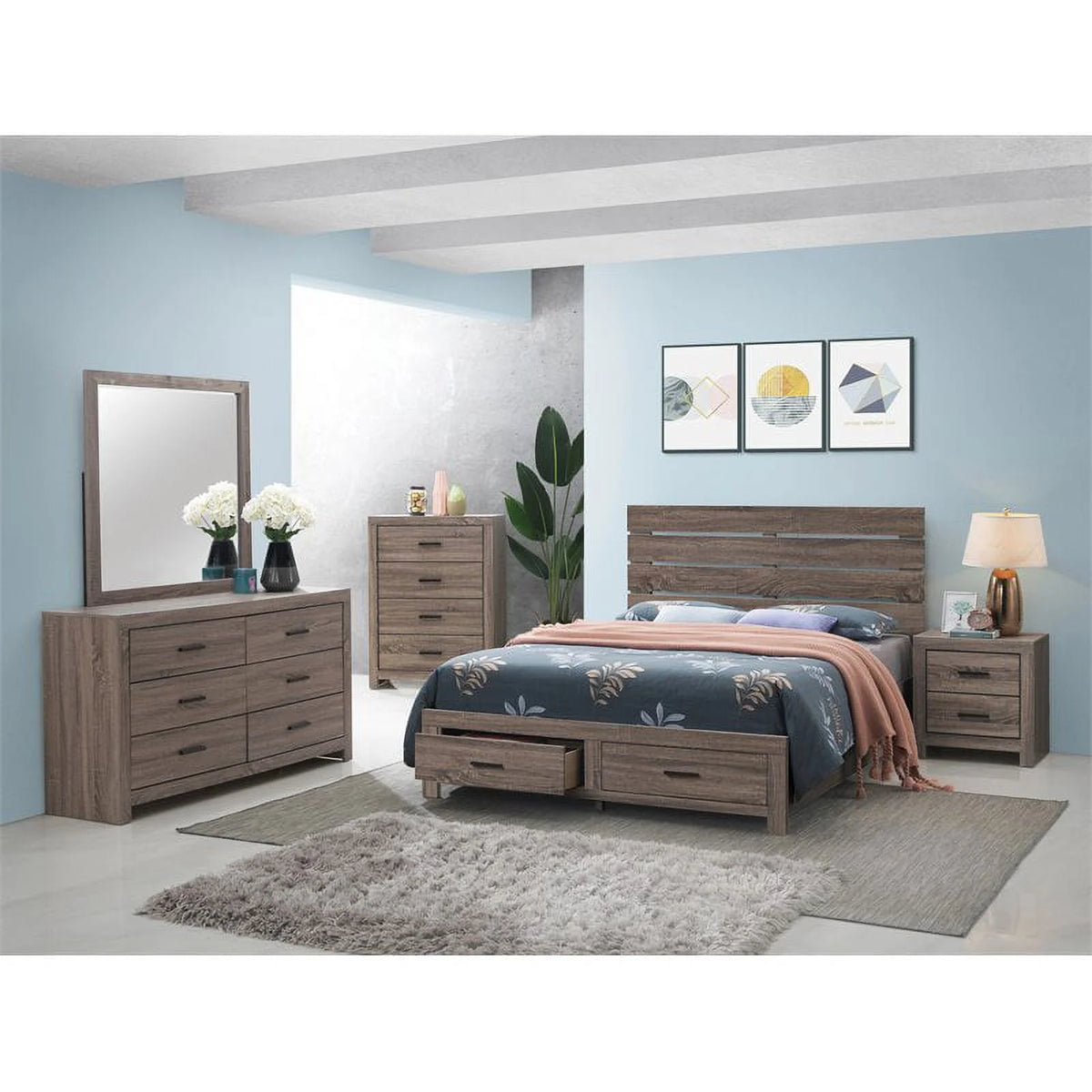Queen 4-piece Storage Bedroom Set W98751