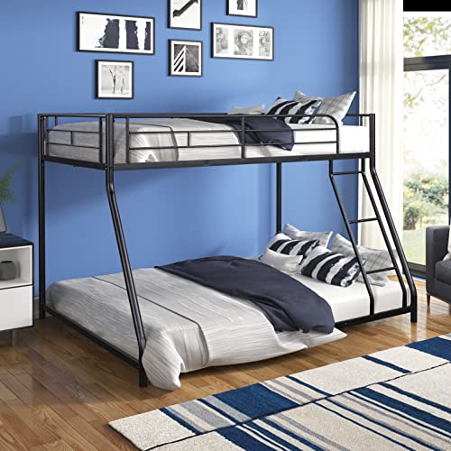 Metal Twin Over Full Bunk Bed with Trundle and Two-Side Ladders M688040