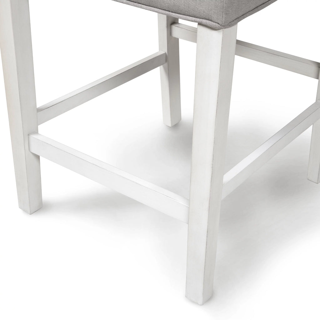 Grey Tufted Counter Chairs Set of 2 A68645