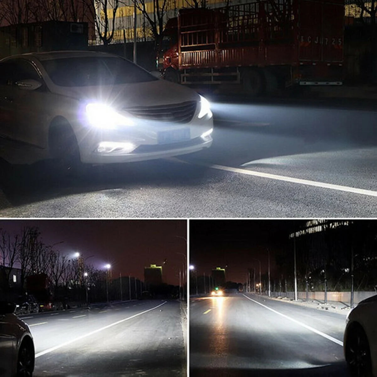 White LED Headlights Combo Bulbs R359
