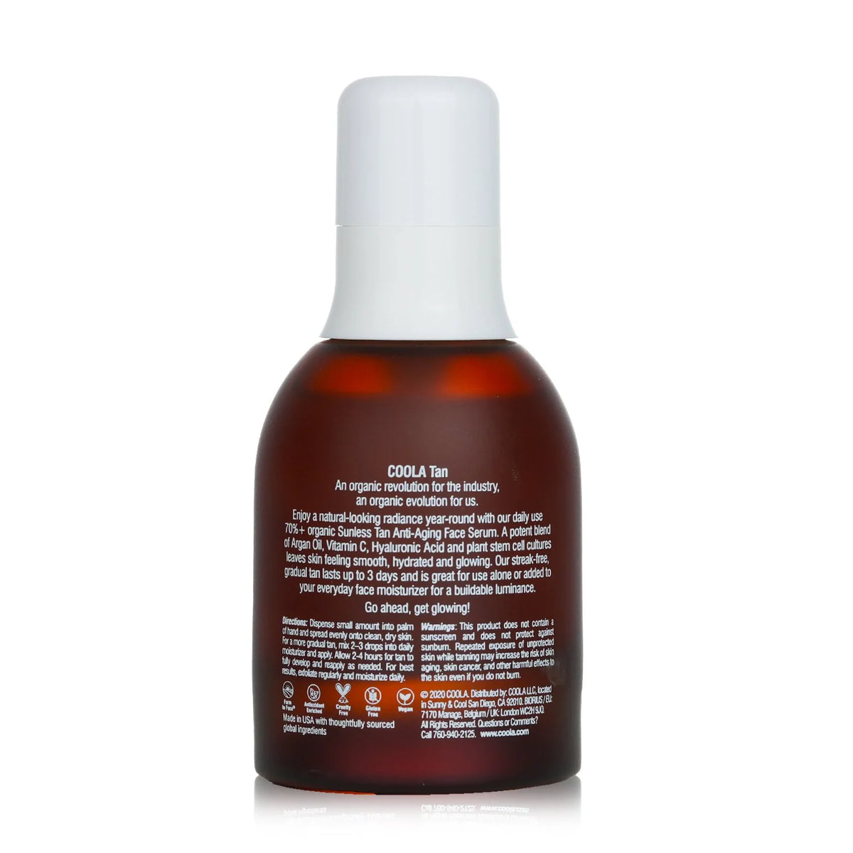 Organic Sunless Tan Face Serum 50ml L261