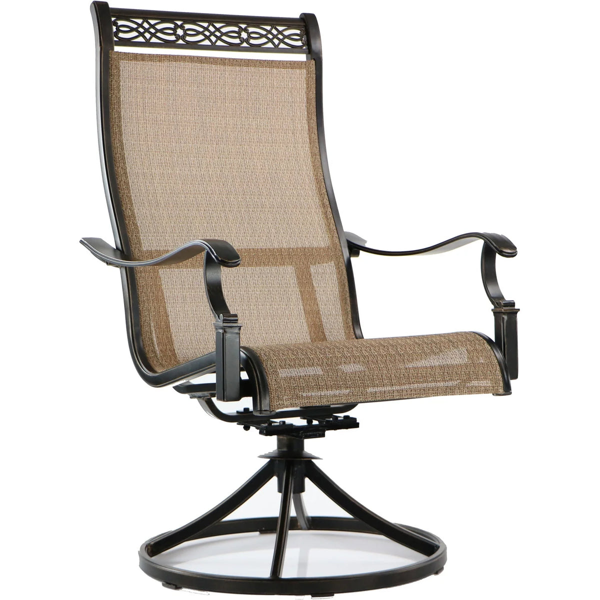 11-Piece Outdoor Dining Set with 10 Swivel Rockers and 60" x 84" Table T185875