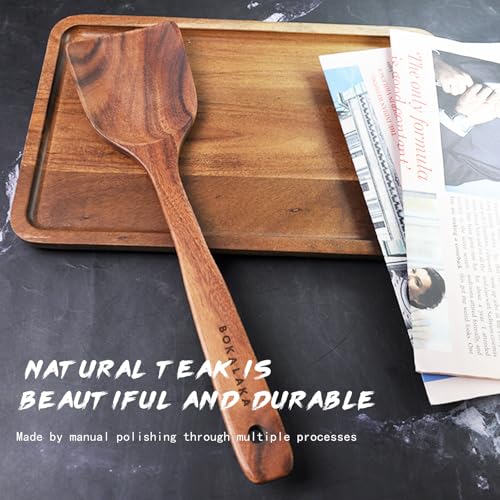 10 Pcs Natural Teak Wooden Kitchen Utensils Set J917468