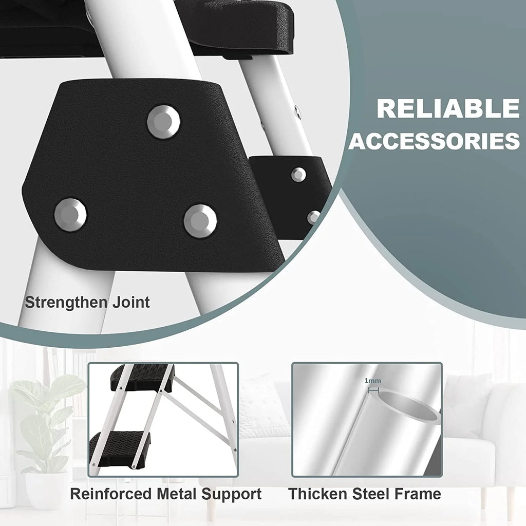 Folding 5-Step Ladder with Handrails and Tool Tray T93367