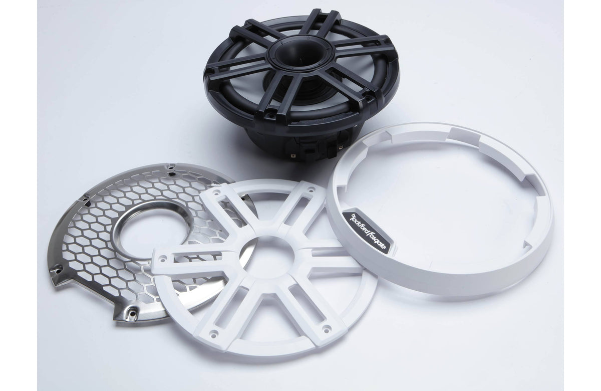 White Marine Speakers with Horn Tweeter Q87455