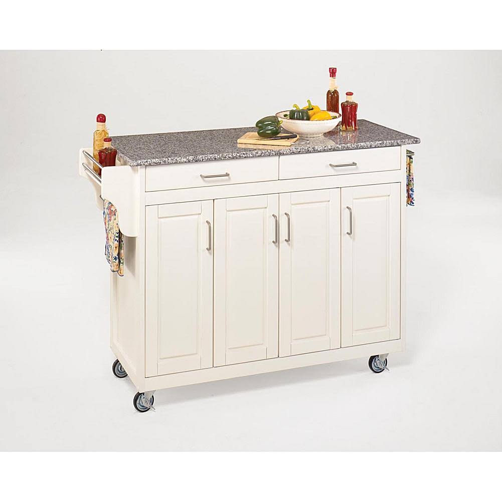 White Granite Top Cart O504