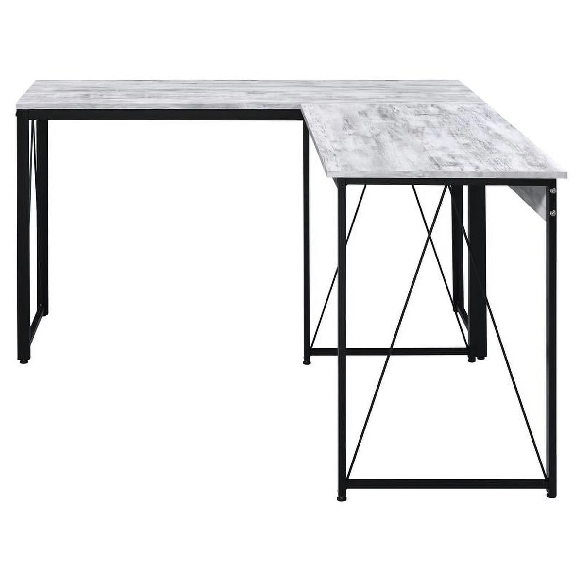 Antique White and Black Wood Writing Desk A496417