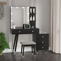 Black Vanity Table with Lighted Mirror Y639