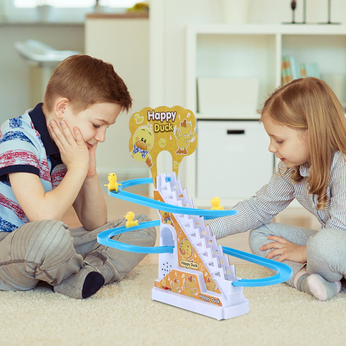 Duck Roller Coaster Toys 4 Pieces Educational Toys with Race Track N591148