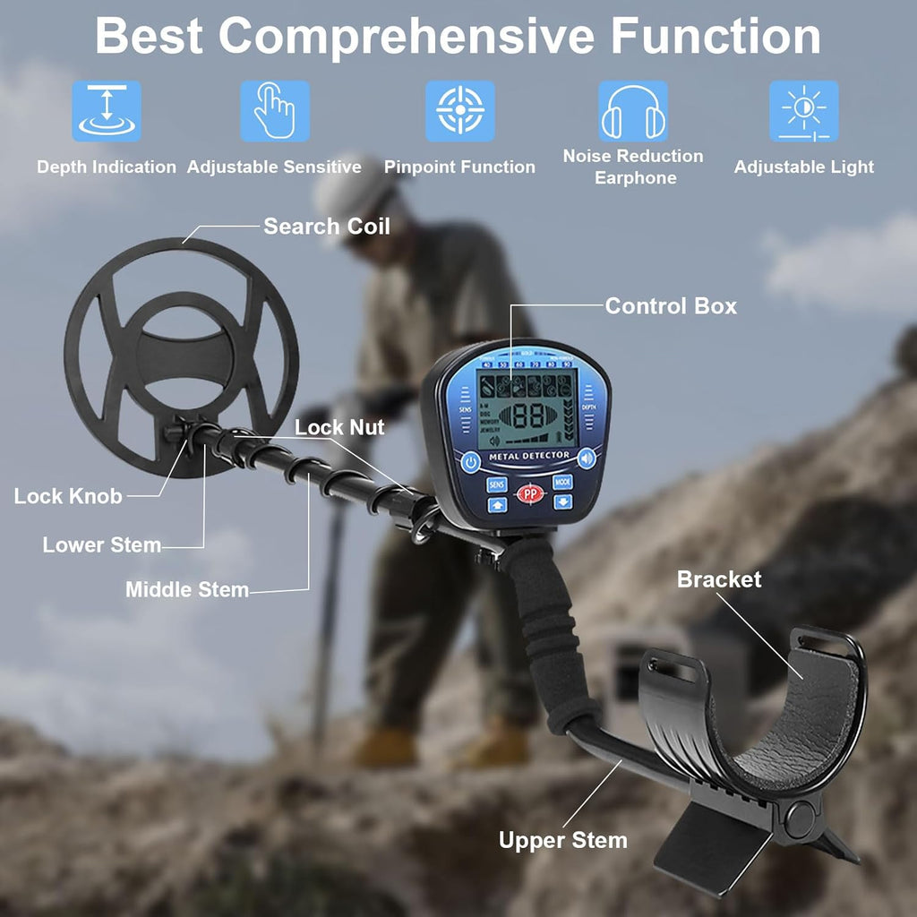 Waterproof Metal Detector with LCD Display R5261