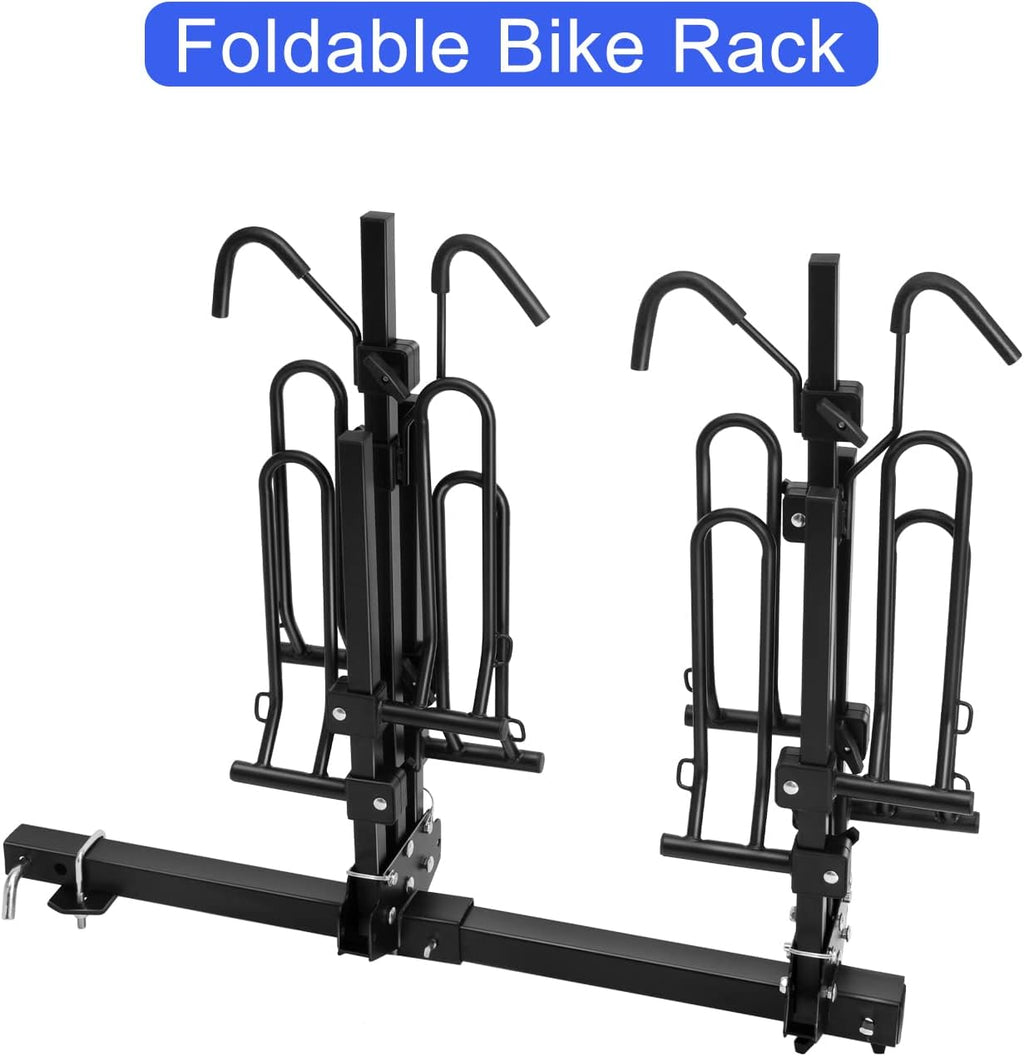 Hitch Mount Bike Rack, Foldable 2 Tray Bicycle Rack O631441