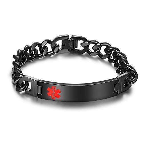 Stainless Steel Medical Alert Bracelets Q811