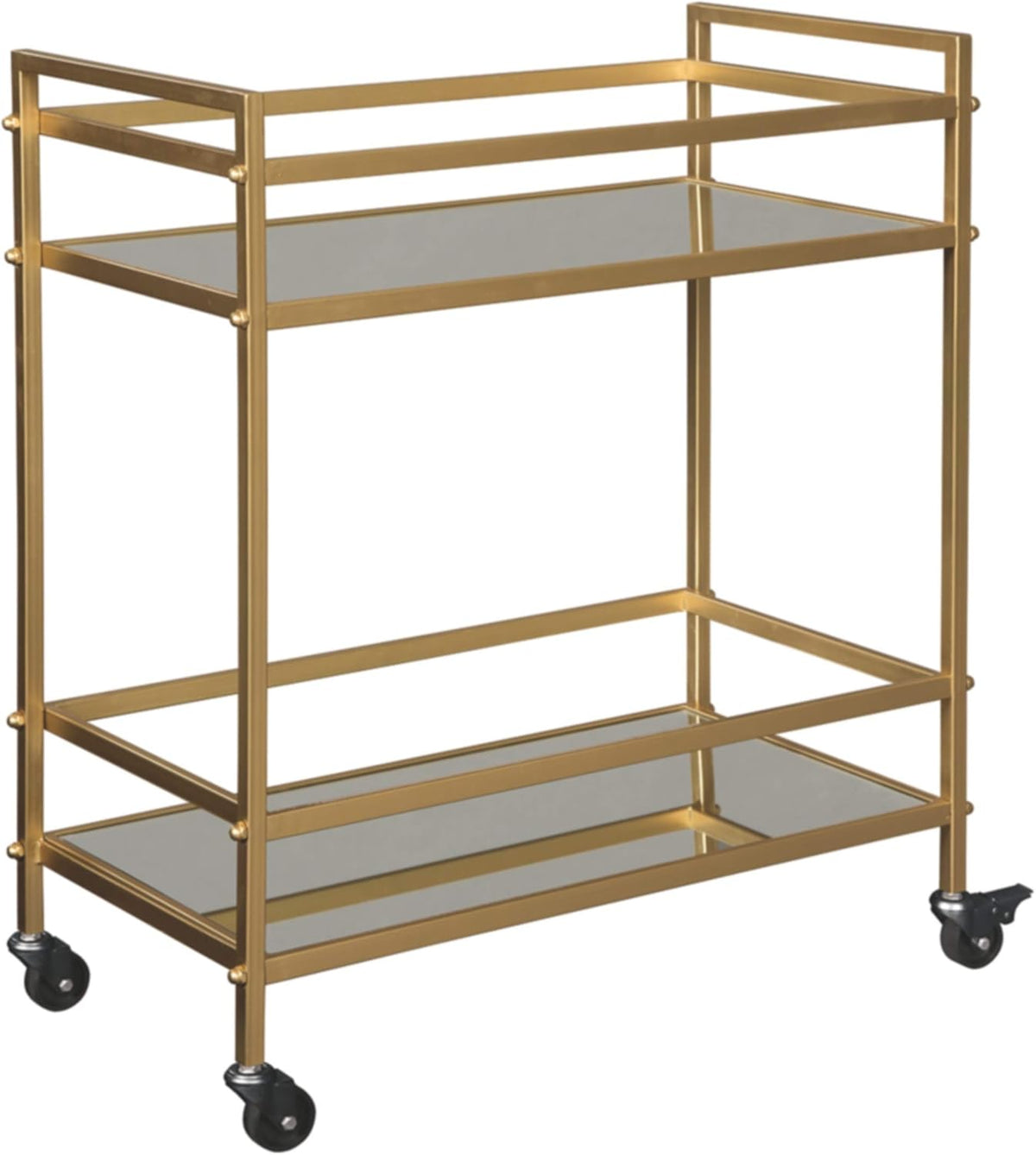 Glam Metal Bar Cart with Caster Wheels V954