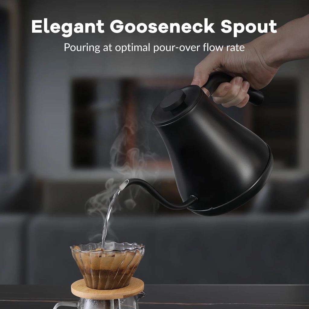 Electric Gooseneck Kettle 0.8L 1200W Matt Black O248