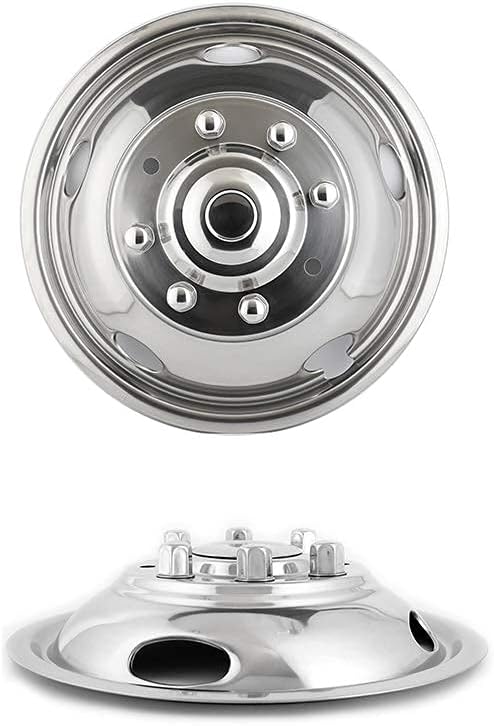 19.5 Polished Stainless Steel 8 Lug Wheel Simulators L195178