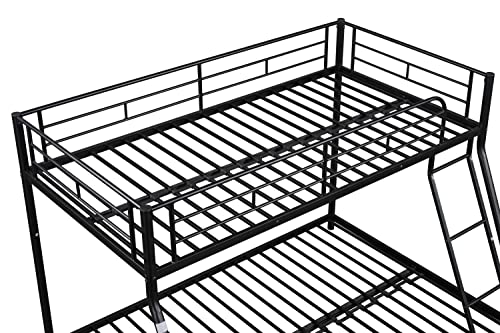 Metal Twin Over Full Bunk Bed with Trundle and Two-Side Ladders M688040