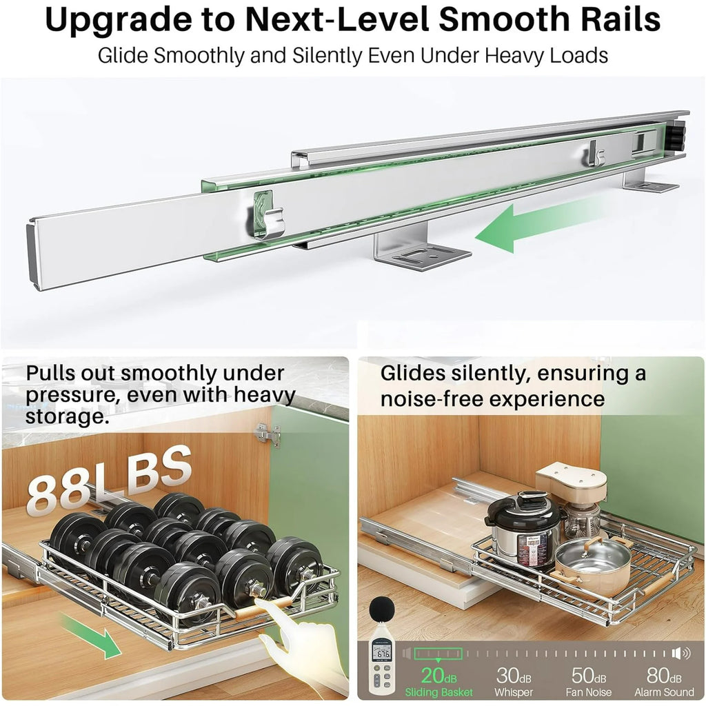 Heavy Duty Slide out Drawers for Kitchen Cabinet Organizer (15W X 21D) K316854