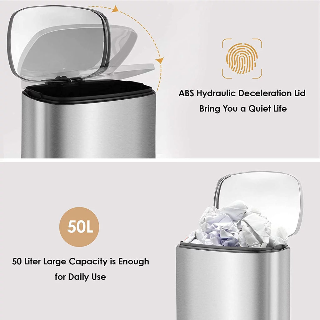 50L Stainless Steel Garbage Can S6309