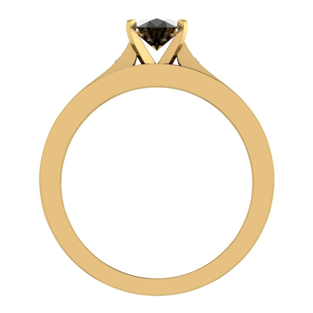 Oval Cut Cathedral Accent 14K Gold Wedding Ring Set D69616