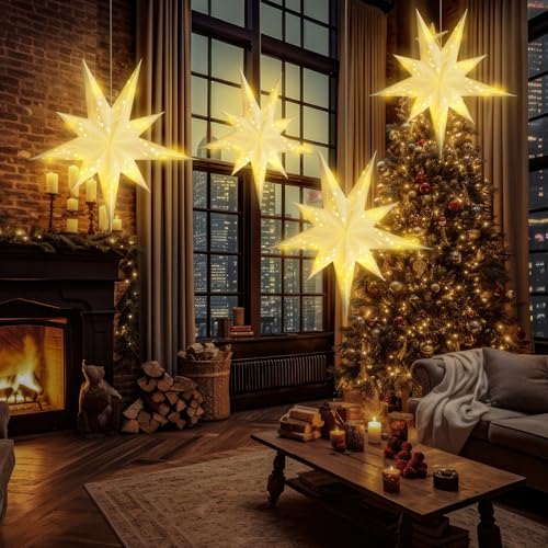 2 Pack 27 Inch Paper Star Lantern White W2037