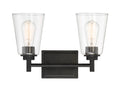 Two Light Bath Bar Matte Black B4081