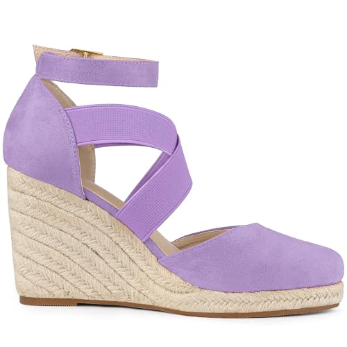 Women's Espadrilles Closed Toe Wedges Heels Sandals Q533520