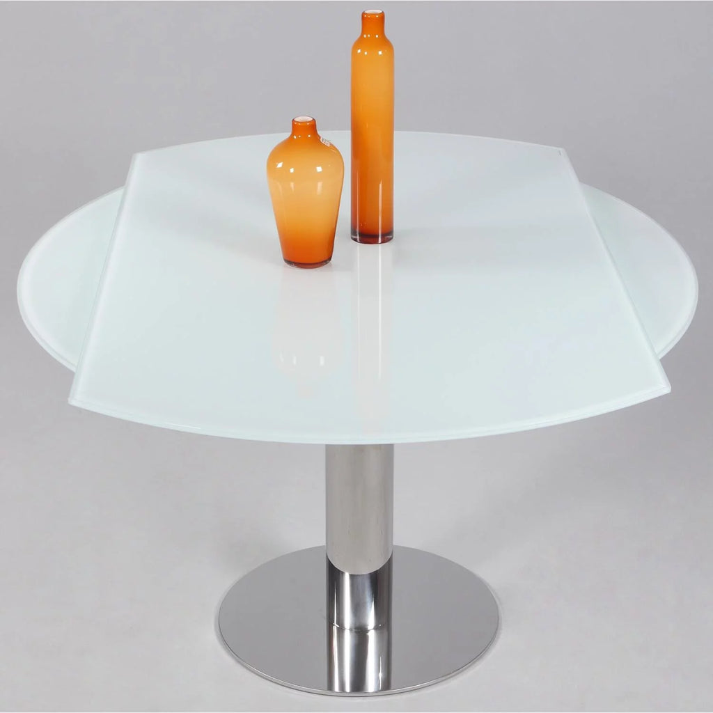 Contemporary White Glass Dining Table P623