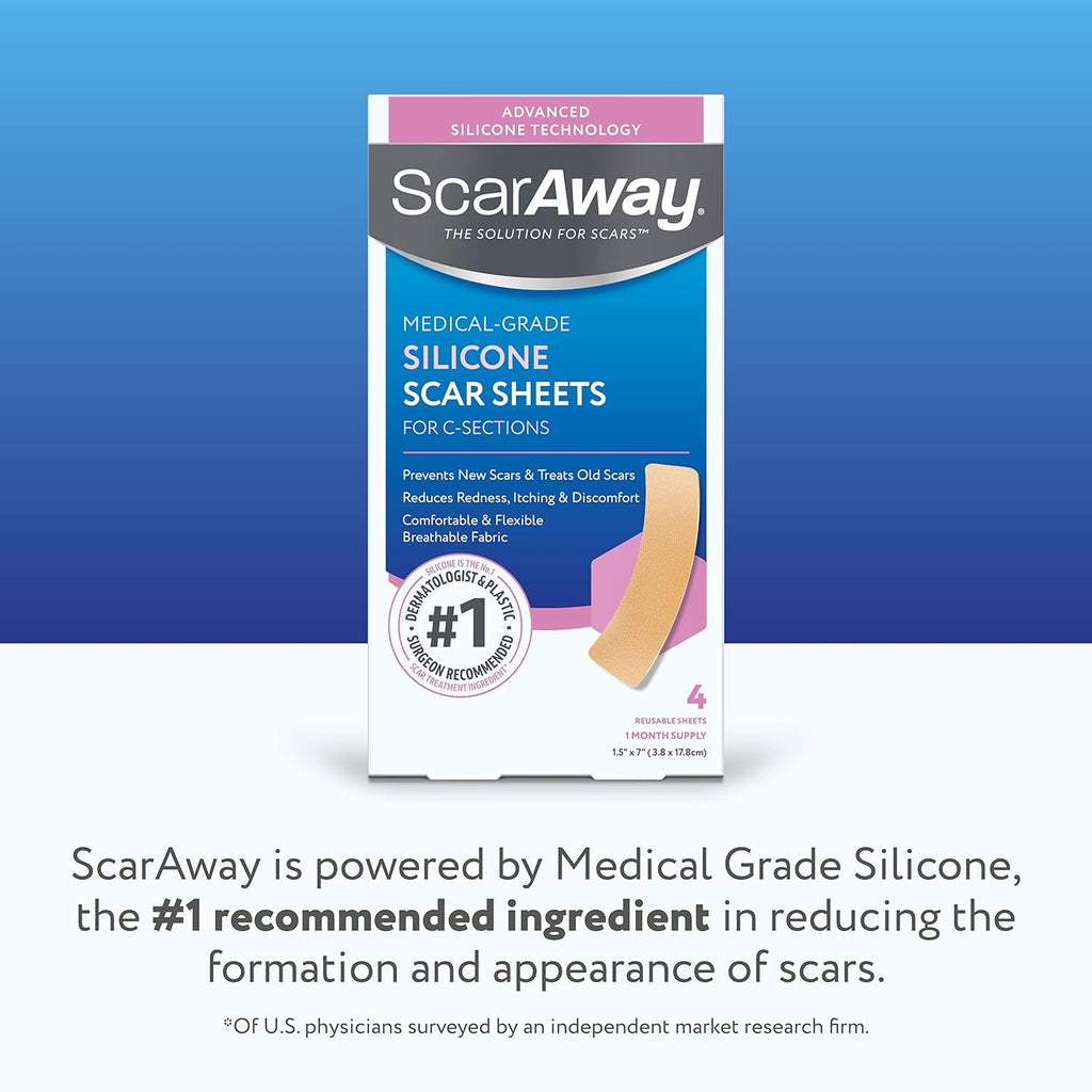 Reusable Silicone Scar Sheets (1.5” x 7”), 4 Sheets J60931