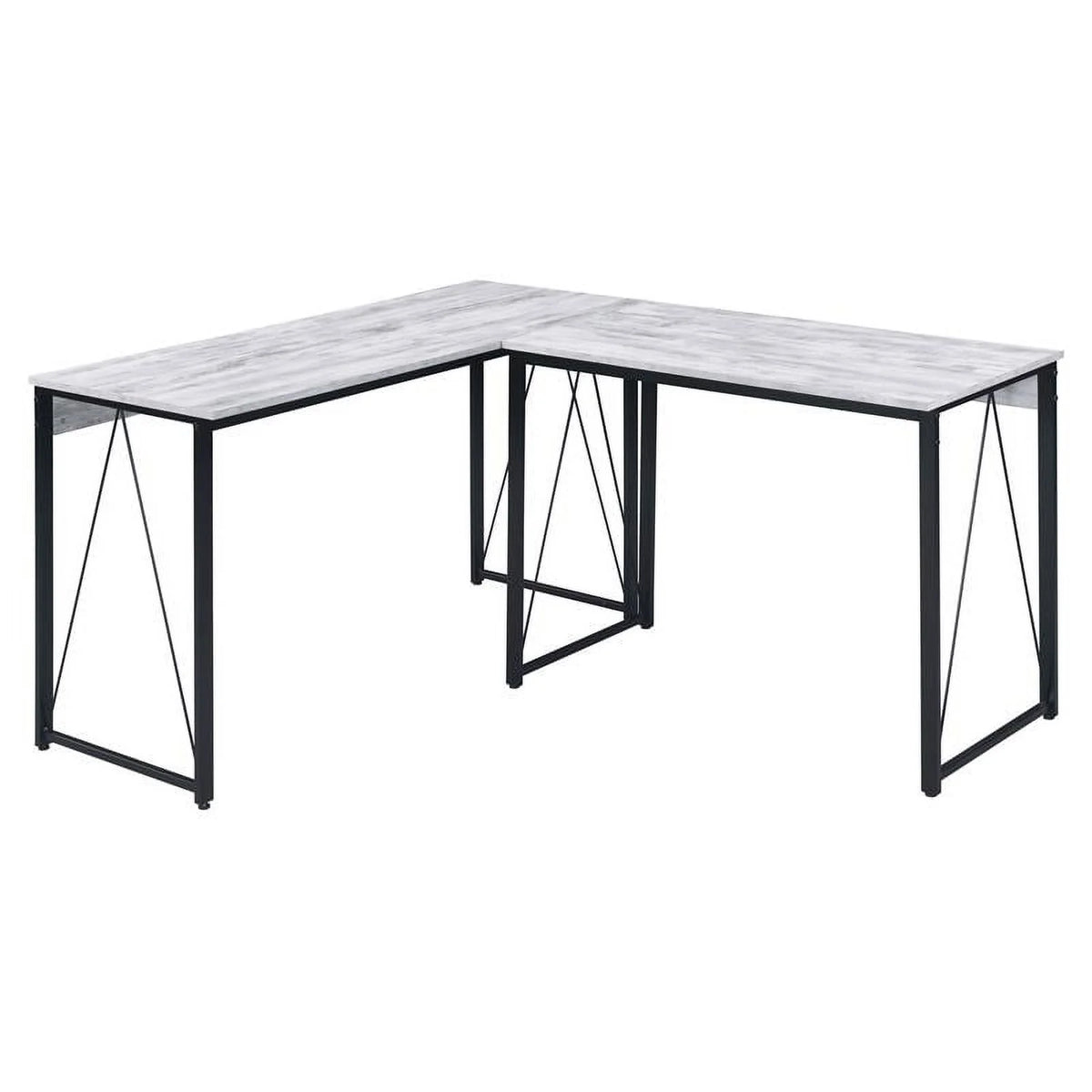 Antique White and Black Wood Writing Desk A496417