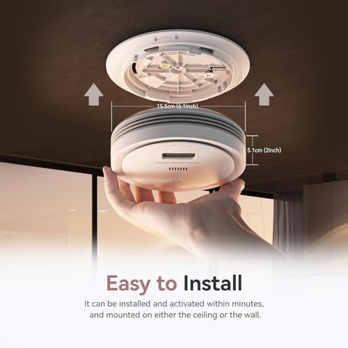 2 in 1 Smoke Detector Carbon Monoxide Detector with LCD Display (1pack) Q690