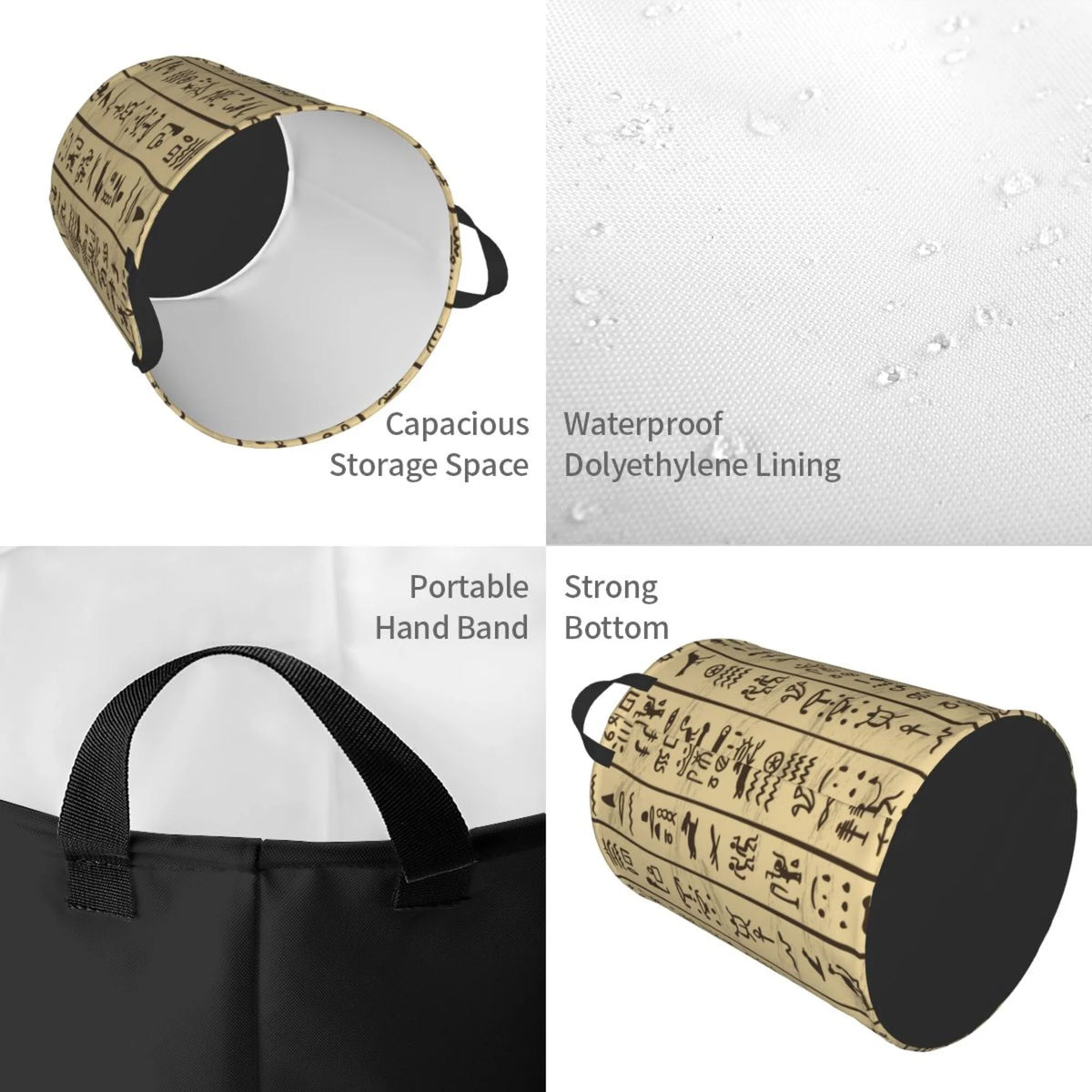 Waterproof Laundry Hamper with Handle O82606