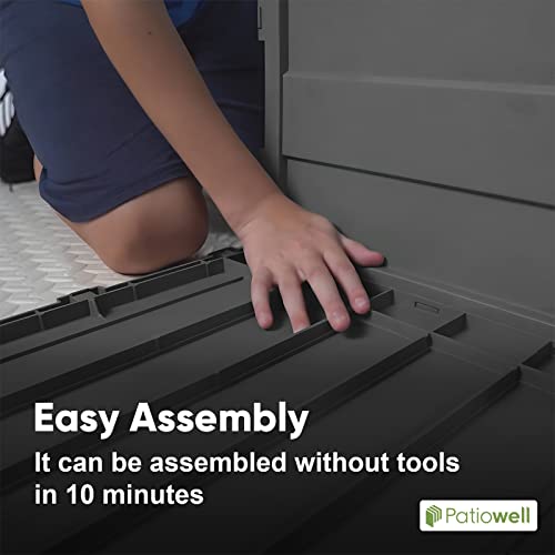 70 Gallon Water-Resistant Plastic Storage Bench R4302