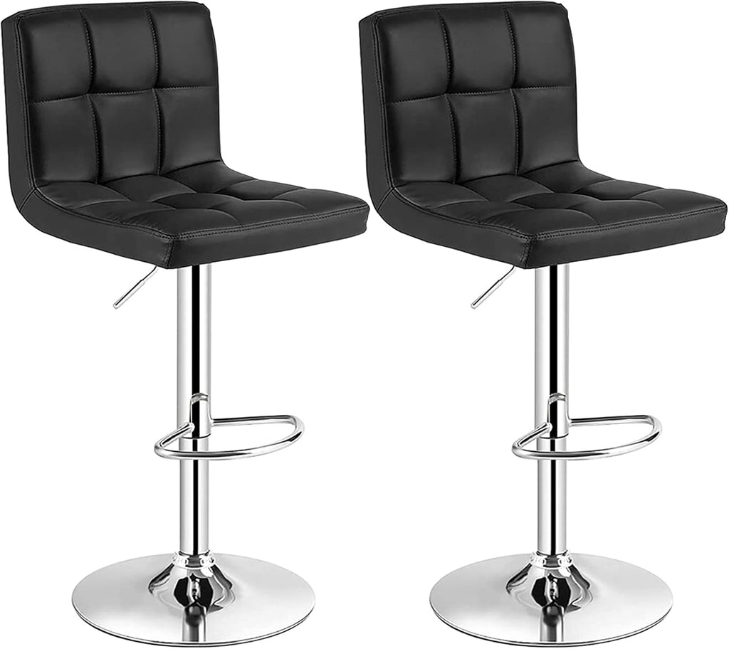 White Bar Stools Set of 2 with Arms Swivel Counter Height Adjustable Bar Stool with Back X18932
