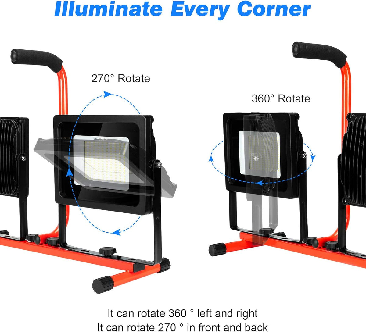 20000 Lumen LED Work Light With Stand 200W 5000K IP65 (2 pack) B6871