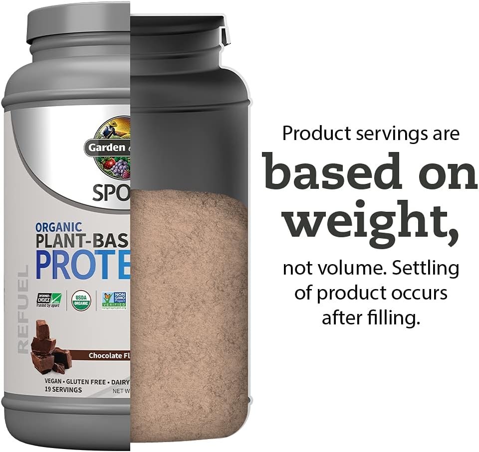 Organic Vegan Chocolate Plant Protein Powder, 19 Servings Pack of 2 Z515