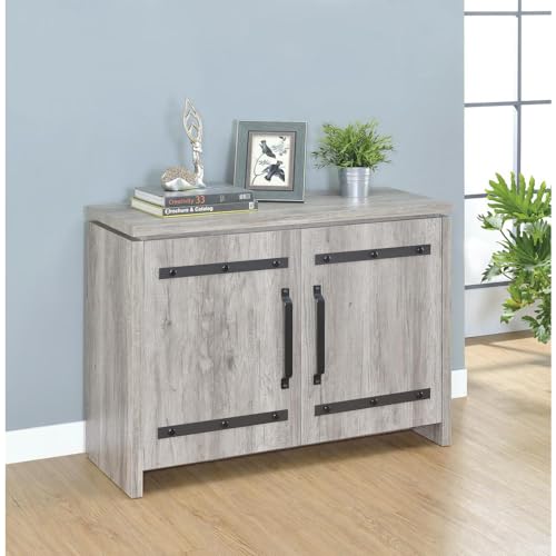 Grey Driftwood 2-door Accent Cabinet V8796