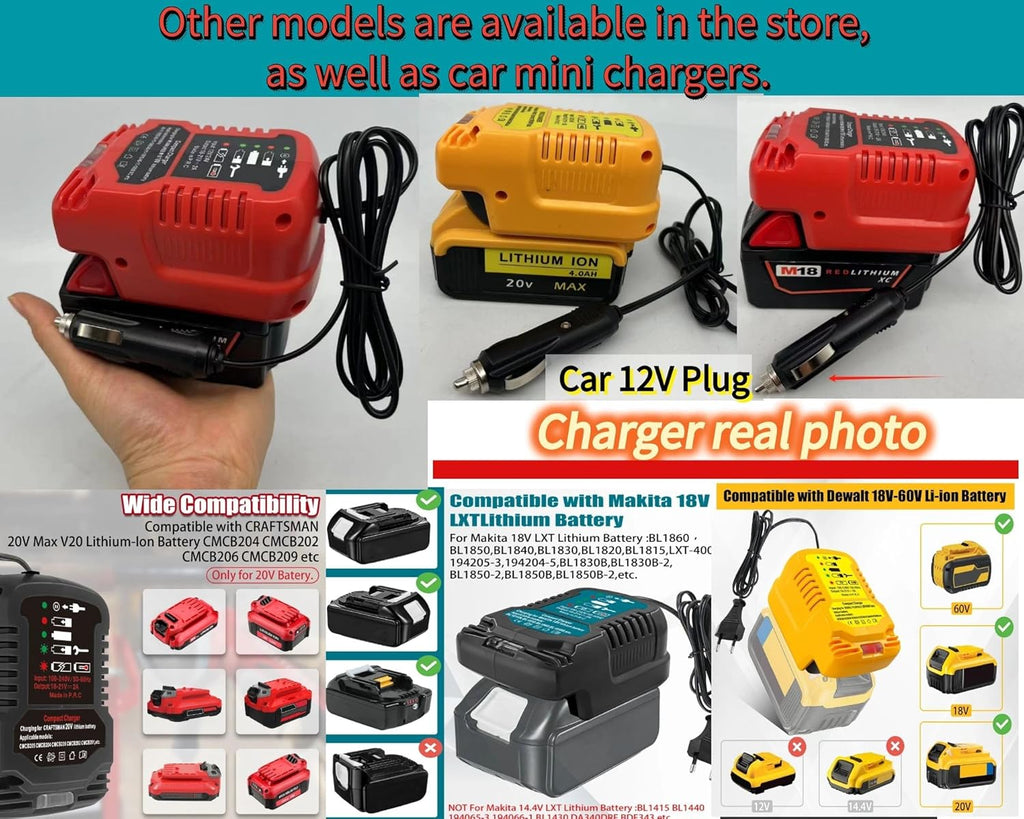 Portable Mini Fast Charger Adapter for 40V Battery D776728
