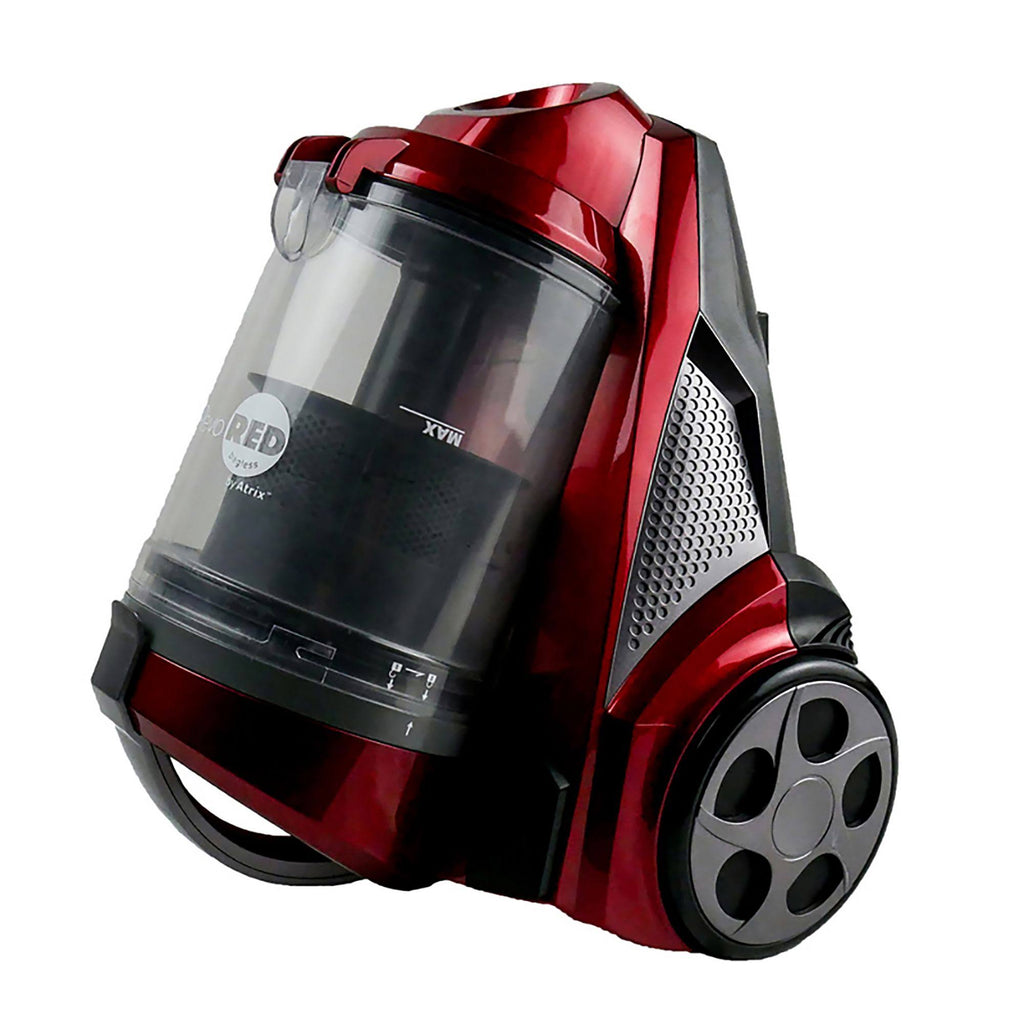 Red Bagless HEPA Canister Vacuum Q766
